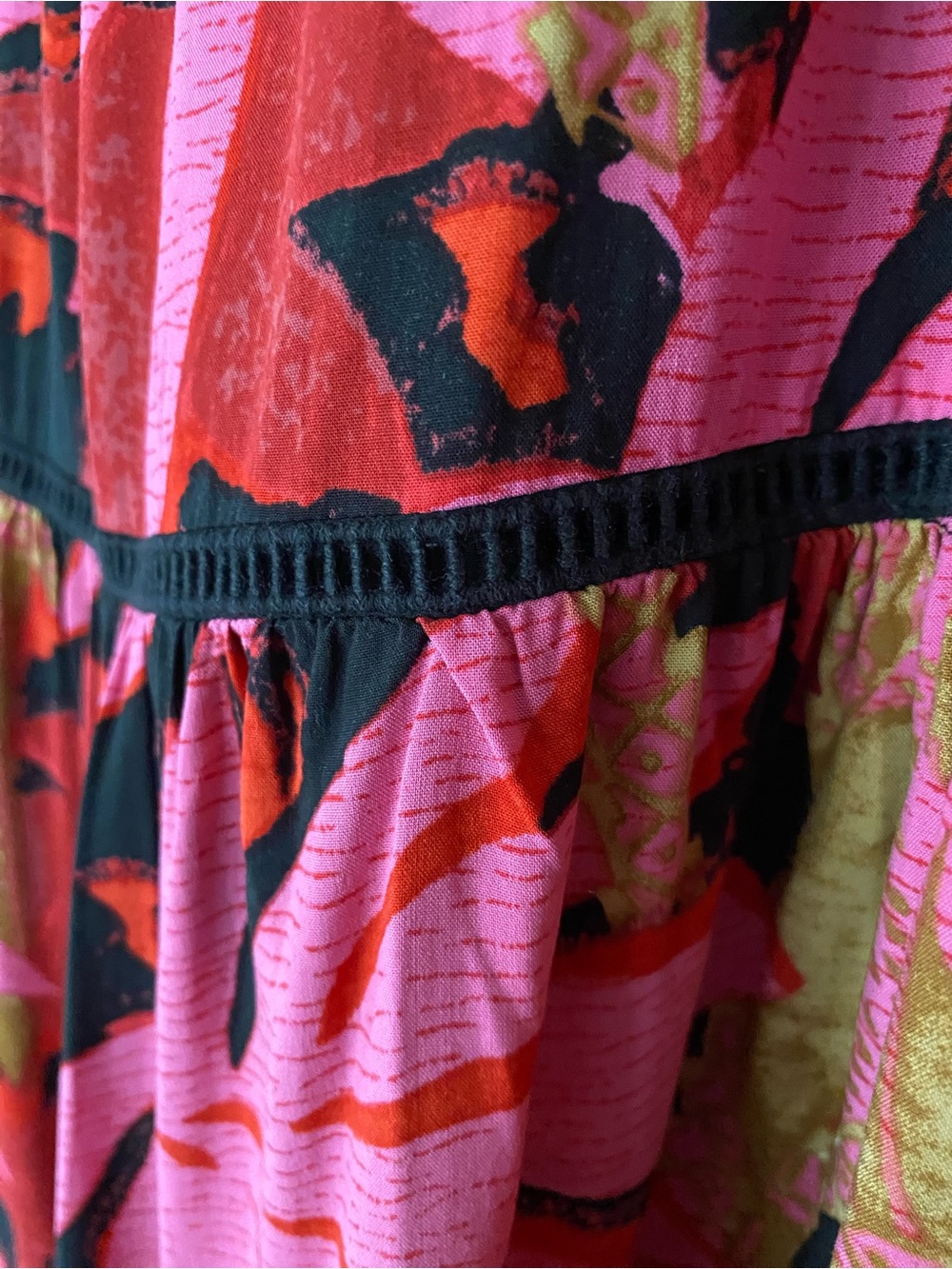NWT J. CREW Tiered Pull-on Midi Skirt In Palm Print Size Medium - Picture 6 of 7